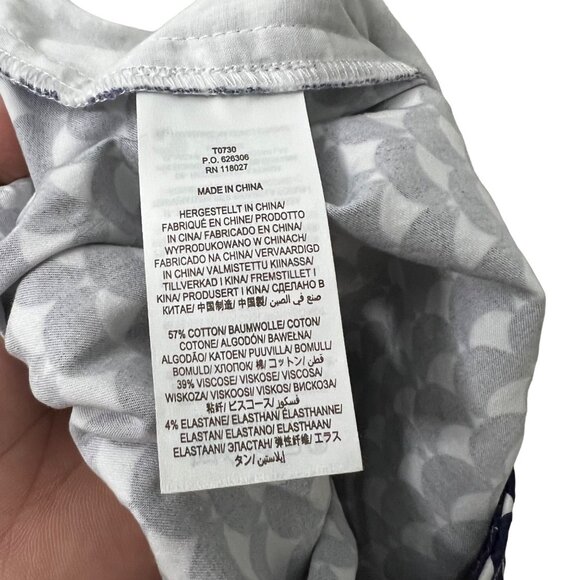 Boden Womens Navy Blue White Scallop Print Pull On Tapered Pants Size 6 Regular - Picture 5 of 7